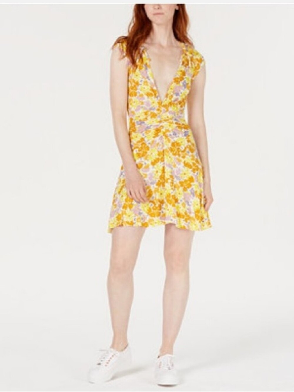 Free People Yellow Floral Key to Your Heart Mini Dress - Picture 2 of 9